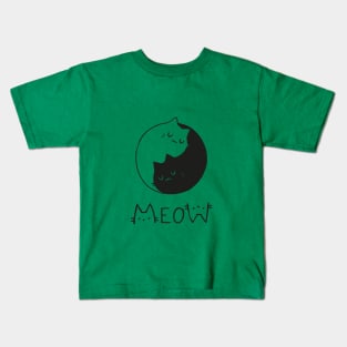 meow cat lover Kids T-Shirt